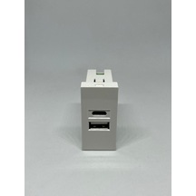 22.5 45 Usb Typ C Şarz Adaptör