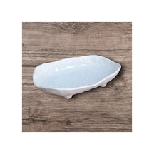 Melamin Kırılmaz Soft Lux Kayık Tabak 30x19x6 Cm - Beyaz Sunum Tabağı, Kahvaltı Tabağı, Restoran Beyaz