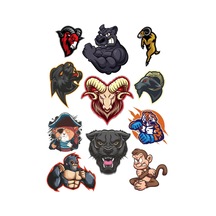 Agresif Hayvanlar Sticker Set-1 11 Parça Telefon, Tablet, Defter, Laptop Sticker