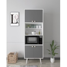 Floradesign Lavin180 Çok Amaçlı Dolap /fırın Dolabı /mutfak Organizeri Beyaz+antrasit