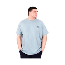 Mode Xl Büyük Beden Erkek T-shirt Bisiklet Yaka Forever U25023 Mavi Mavi