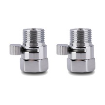 Ulzyvf Bide Püskürtücü Veya Duş Başlığı İçin 2 Adet Duş Yönlendirme Vanası, Kapaklı Katı Pirinç Kapatma Vanası