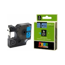 Puun Dymo D1 45016 12mmX7m Mavi-Siyah 720560 Uyumlu şerit
