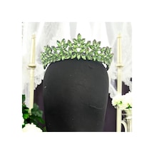 Kristal Taşlı Zarif Gelin,kına,nişan,söz,after,bride,party Taç Mint Yeşili - 707821550 Mint Yeşili