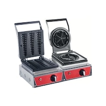 Karacasan Endüstriyel Elektrikli Papatya + Çubuk Waffle Makinesi