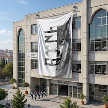 Göktürkçe Türk Yazılı Bozkurt Bayrağı 140gr Premium Raşel Kumaş 6x9 Metre Diğer