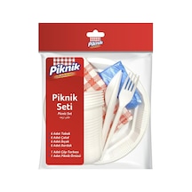 Piknik Kullan At Seti Ekonomik 6'li Beyaz 1525 Çok Renkli