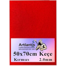 50x70 Cm Keçe 2.0 Mm 1 Adet Renkli Hobi Keçesi Elişi Keçesi Anasınıfı Kreş Okul Öncesi Kırmızı