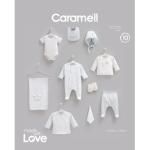 Caramell Teddy Bear 10 Parça Hastane Çıkışı Zıbın Seti Mavi renkli