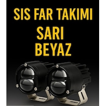 Laser Sarı Beyaz Çift Renk 100 W Motosiklet Sis Far Takımı