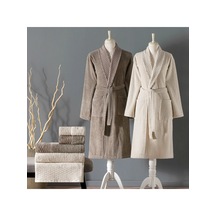 Taç Blaze Pure Cotton Pamuk Aile Bornoz Seti Bej-kahverengi M-l Bej - Kahverengi