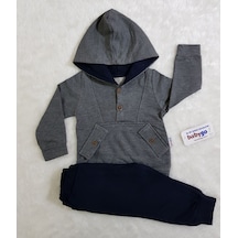 Candysbebe Babygo 2 Li Erkek Bebek Takım Gri