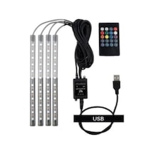 Sahlan Araç Içi Aydınlatma Kumandalı Müziğe Duyarlı 12 Led Ayak Altı Led Standart