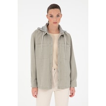 U.s. Polo Assn. Kadın Açık Haki Gömlek Desenli 50291070-vr183 Açık Haki