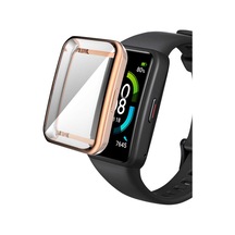 Huawei Band 6 Tgco Watch Gard 09 Koruyucu Silikon - Rose Gold