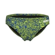 Arena Erkek Slip Mayo Men's Snakeskın Swım Brıefs 010162506 Yeşil Yeşil