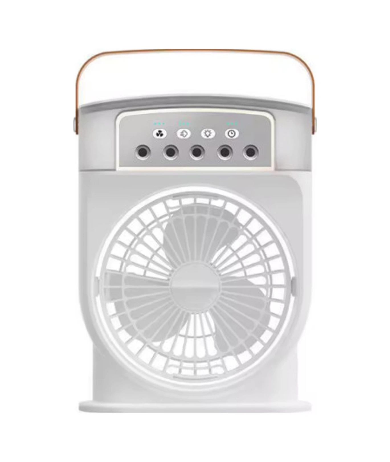 Şarjlı 600 Ml Su Hazneli Taşınabilir Masaüstü Vanilatör Güçlü Fan Ve 2000 Mah Pil Beyaz Çok Renkli