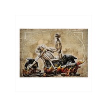 Bedeko Motorsikletli İskelet Modern Mdf Tablo 35 Cm X 50 Cm