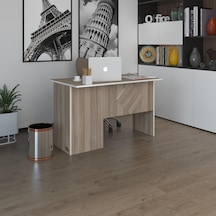 Kenzlife Ofis Masası Yoko Ono Crd Sağ 75 150 80 Kilitli Kapaklı Dolap Eşkenar Bilgisayar Çalışma Masası Beyaz