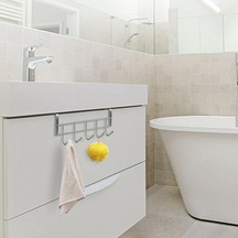 Jms 1 Adet Kapı Üstü Kanca Askı Organizatör Ceket Havlu Bornoz 5 Kanca Çelik