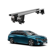 Royal Peugeot 308 Station Wagon 2021 Ve Sonrası Uyumlu Gri Kilitli Ara Atkı Port Bagaj Tavan Barı