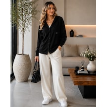 Unika Boutique Kadın Kapüşonlu Çilek Hırka Siyah