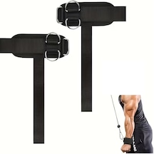 2 Adet Çekme Kuvveti Artırıcı Fitness Eldivenleri, Spor Bileklikleri, Kaymaz Tutuş, Siyah