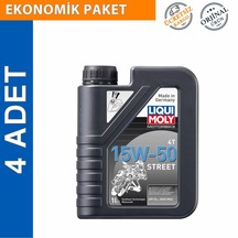 Liqui Moly 15W-50 4t Street 1 L Motosiklet Motor Yağı (4 Adet) (