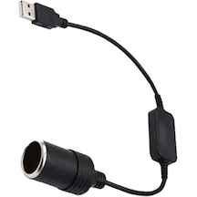 5 volt dişi çakmaklık uzatma kablosu 35 cm