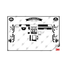 Fiat Tempra Tipo 1991-1999 Torpido Konsol Trim Göğüs Maun Kaplama Set 51 Parça Siyah