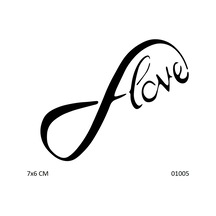 Airbrush Tattoo Sonsuz Aşk Yapışkanlı Stencil Süsleme Ve Boyama Kalıbı