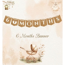 Yarım Yaş Partisi 6 Months Temalı Kraft Banner 1