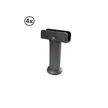 Doğru Urban Ayak 10 Cm Saten U Geçme Mobilya Ayağı X 4 Adet Gri