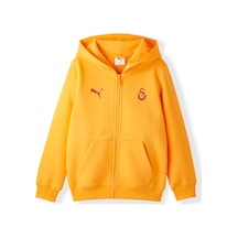 Gsstore Galatasaray Puma Çocuk Fermuarlı Kapüşonlu Sweatshirt 78291506 Sarı