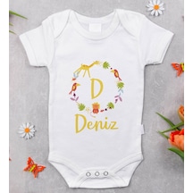 Bitmeyenkartus Bk Kids Harfli Isimli Bebek Body Zıbın - Model 1 Beyaz