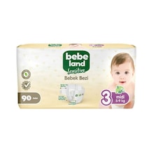 Bebeland Sensitive Bebek Bezi 3 Numara Midi 90 Adet
