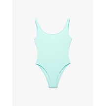 Koton U Yaka Dokulu Mayo Green 5sak20131mm Yeşil