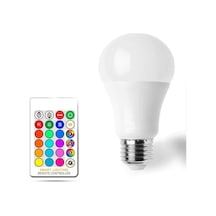 Led Ampul Lamba Işıklı Duy Avize Iç-dış Mekan Çoklu 9 Renk Kumandalı Set Tak Çalıştır 24 Tuşlu 9w Çoklu Renk