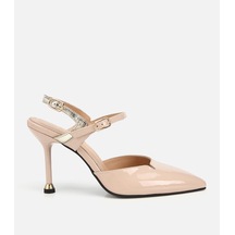 Hotiç Kadın Deri Rugan Bej Bilekte Bağlamalı Gold İnce Topuklu Stiletto 01ayh323180a330 01ayh323180a330