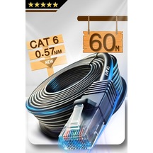 MN6 M107X 60 Metre Ethernet kablo/UTP 0.57mm Cat6 Iki Kat Korumalı/iç Dış Mekan/60 Metre Cat6 Kablo