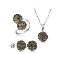 Casera's Gümüş Kristal Kadın Set Csr2184434 Gümüş