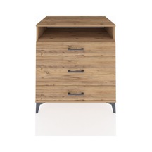 Kronos Şifonyer Tek Raflı 3 Çekmeceli 88x59x96 Çam-çam Atlas Çam