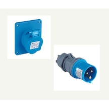 Tekne Karavan Eğik Priz + Fiş Takımi 3X16 Amper 2'Li Set