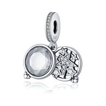 Fubena Büyüteçli Yıldız Sallantılı Charm Gümüş