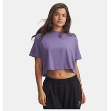 Under Armour Ua Rival Boxy Tee Solid Kadın T-shirt 6011064-520 Mor