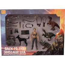 Kadın Figürlü Dinozor Seti