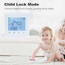 Pazly Akıllı Dijital 16a Dokunmatik Ekranlı Zemin Isıtma Termostatı Ntc Sensörlü 85-265v