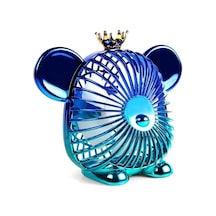 Şarjlı Masaüstü Vantilatör Cute Bear Serinletici Sevimli Ayı Figür Fan3 Kademe Hız Ayarlı Fan