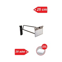 Tel Pano Kancası 25 Cm Siyah Etiketli Raf Askısı Mağaza Düzenleme 20 Adet