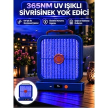 Şarjlı Uv Işıklı Sinek Öldürücü Cihaz Mavi Elektrikli Sivrisinek Yok Edici - Lisinya